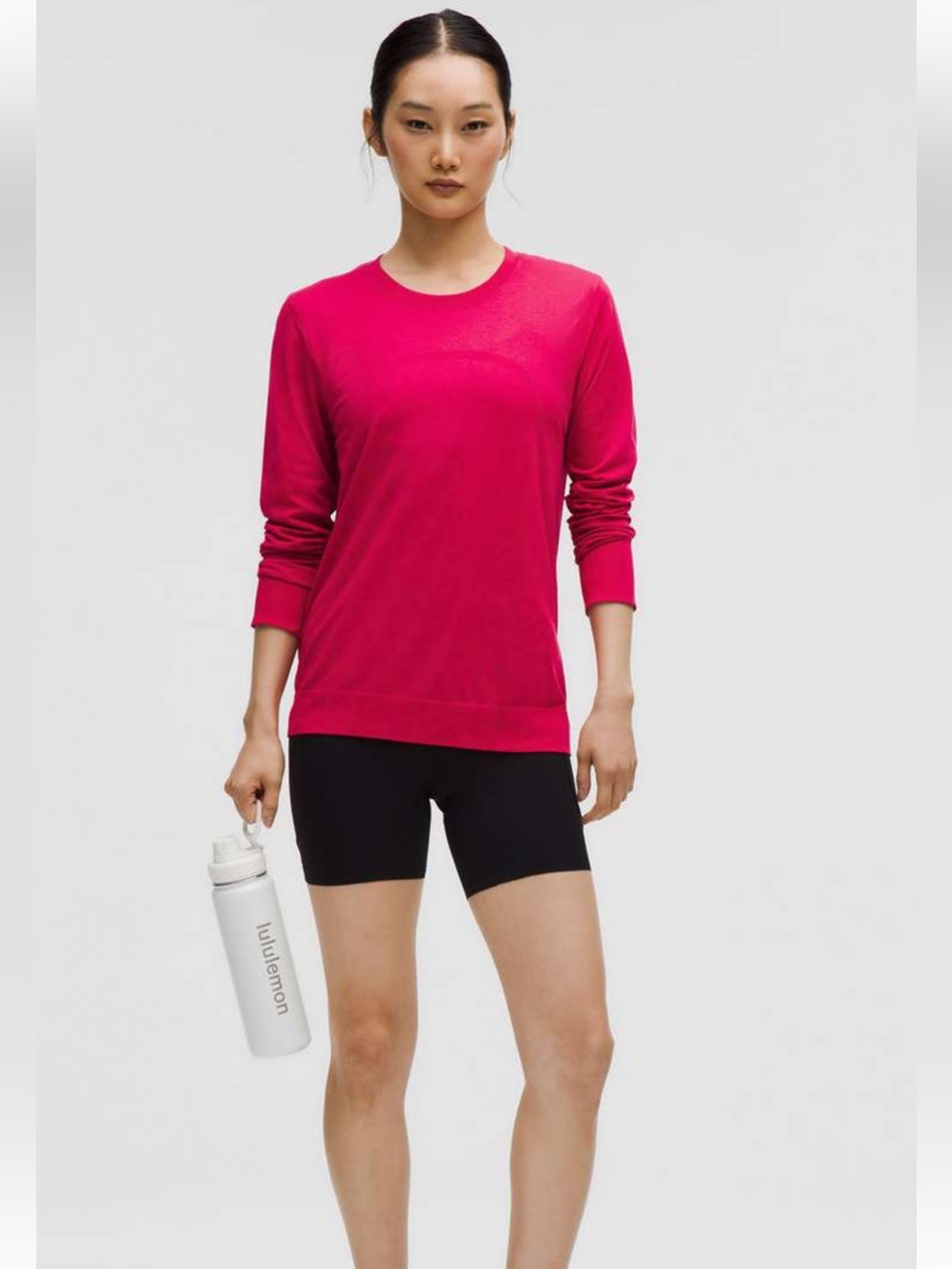 lululemon athletica Swiftly Tech Long Sleeve Shirt  in jewelled magenta size 2